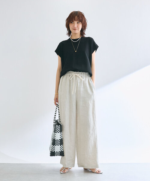 RIVE DROITE（リヴドロワ）の「【着映え◎】マルチパターンリネンパンツ（その他パンツ・レディース・ベージュ/ブラック/ブラウン・38/36）」の10枚目の写真