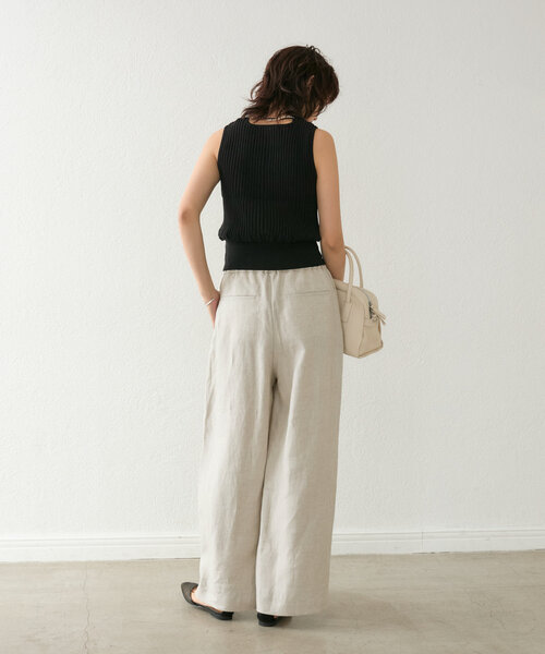 RIVE DROITE（リヴドロワ）の「【着映え◎】マルチパターンリネンパンツ（その他パンツ・レディース・ベージュ/ブラック/ブラウン・38/36）」の21枚目の写真