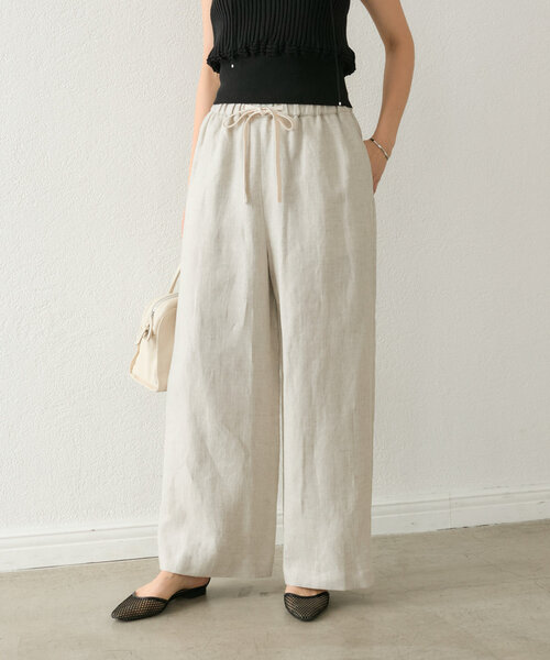 RIVE DROITE（リヴドロワ）の「【着映え◎】マルチパターンリネンパンツ（その他パンツ・レディース・ベージュ/ブラック/ブラウン・38/36）」の22枚目の写真