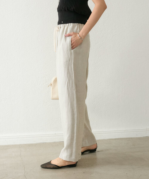 RIVE DROITE（リヴドロワ）の「【着映え◎】マルチパターンリネンパンツ（その他パンツ・レディース・ベージュ/ブラック/ブラウン・38/36）」の15枚目の写真