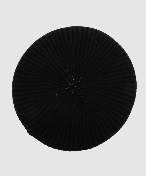 GANNI（ガニー）の「Structured Rib Beret（ハンチング/ベレー帽・レディース・ブラック/グレー系その他/ベージュ系その他・ONE SIZE）」の5枚目の写真