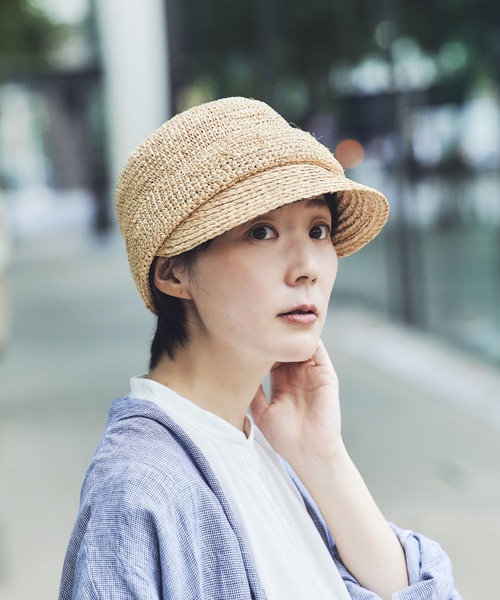 日本製 ラフィア キャスケット帽子 ミミ Mimi（ハット）｜田中帽子店