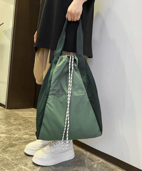 Miniministore(ミニミニストア)の「ナイロンリュック肩掛けバッグトートバッグ(バックパック/リュック・レディース・ブラック/アイボリー/パープル/グリーン/ダークベージュ/カーキ・FREE)」の21枚目の写真