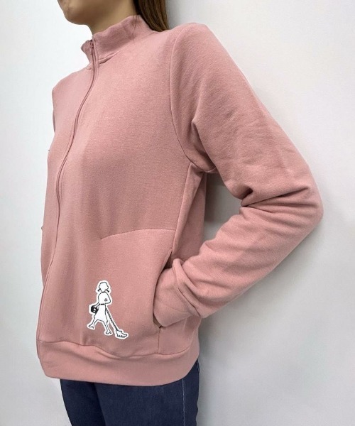 Picone CLUB（ピッコーネクラブ）の「【オンラインストア・店舗限定商品】裏毛ハイネックジップスウェット（スウェット・レディース・ブラック/グレー/ピンク・S/M）」の12枚目の写真