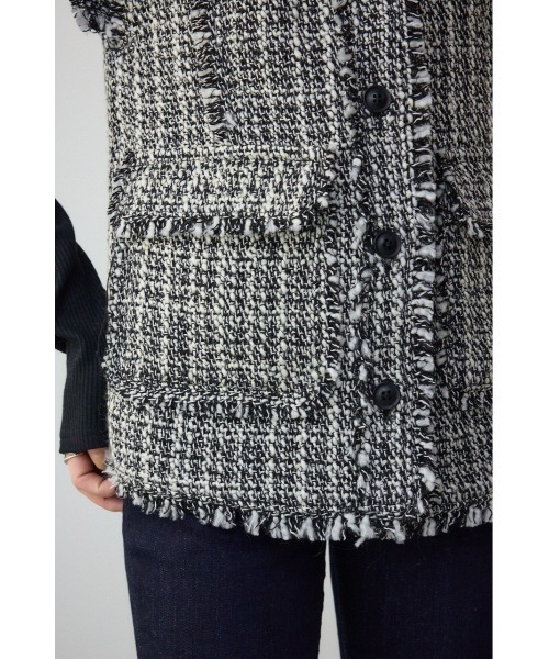 AZUL by moussy(アズールバイマウジー)の「ツイードフリンジベスト(ベスト・レディース・ブラック系その他/ホワイト系その他・FREE)」の11枚目の写真