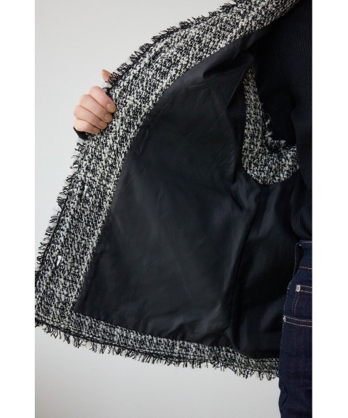 AZUL by moussy(アズールバイマウジー)の「ツイードフリンジベスト(ベスト・レディース・ブラック系その他/ホワイト系その他・FREE)」の13枚目の写真