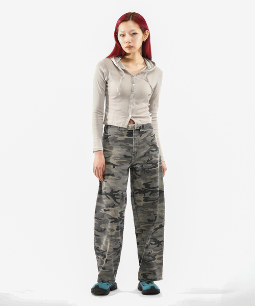 Oriens JOURNAL STANDARD(オリエンス ジャーナルスタンダード)の「ベルトデザインツイルパンツ(その他パンツ・レディース・グレー/ブラウン・38/36)」の4枚目の写真