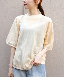 THE SHINZONE（ザ　シンゾーン）の「THE SHINZONE/シンゾーン　シアーハーフスリーブスウェットシャツ　SHEER HALFSLEEVES SWEAT SHIRT　25MMSCU08（Tシャツ/カットソー）」