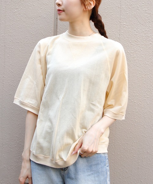THE SHINZONE（ザ　シンゾーン）の「THE SHINZONE/シンゾーン　シアーハーフスリーブスウェットシャツ　SHEER HALFSLEEVES SWEAT SHIRT　25MMSCU08（Tシャツ/カットソー・レディース・チャコールグレー/ターコイズブルー/イエロー/レッド・FREE）」の3枚目の写真