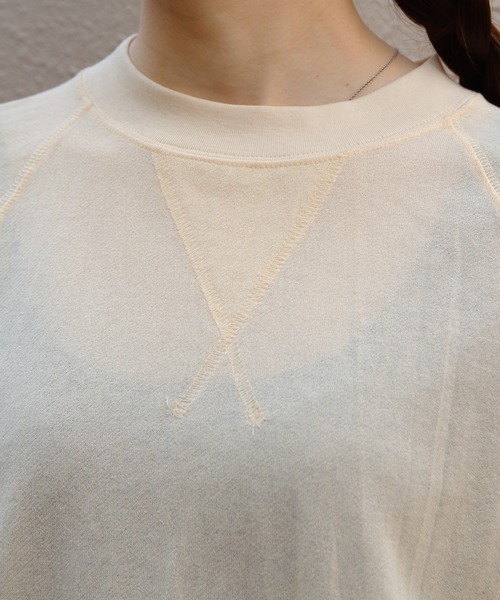 THE SHINZONE（ザ　シンゾーン）の「THE SHINZONE/シンゾーン　シアーハーフスリーブスウェットシャツ　SHEER HALFSLEEVES SWEAT SHIRT　25MMSCU08（Tシャツ/カットソー・レディース・チャコールグレー/ターコイズブルー/イエロー/レッド・FREE）」の6枚目の写真