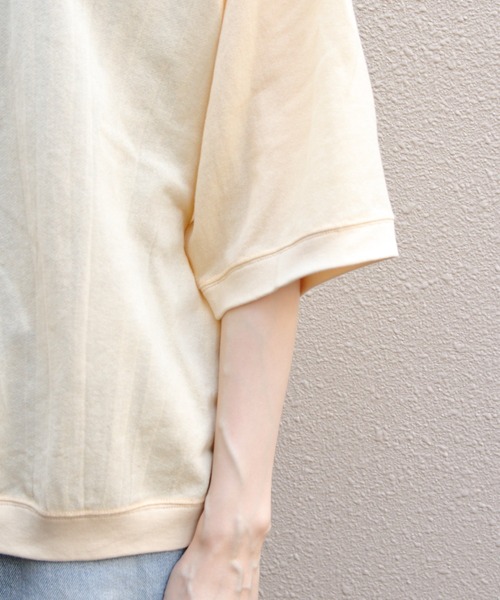 THE SHINZONE（ザ　シンゾーン）の「THE SHINZONE/シンゾーン　シアーハーフスリーブスウェットシャツ　SHEER HALFSLEEVES SWEAT SHIRT　25MMSCU08（Tシャツ/カットソー・レディース・チャコールグレー/ターコイズブルー/イエロー/レッド・FREE）」の7枚目の写真