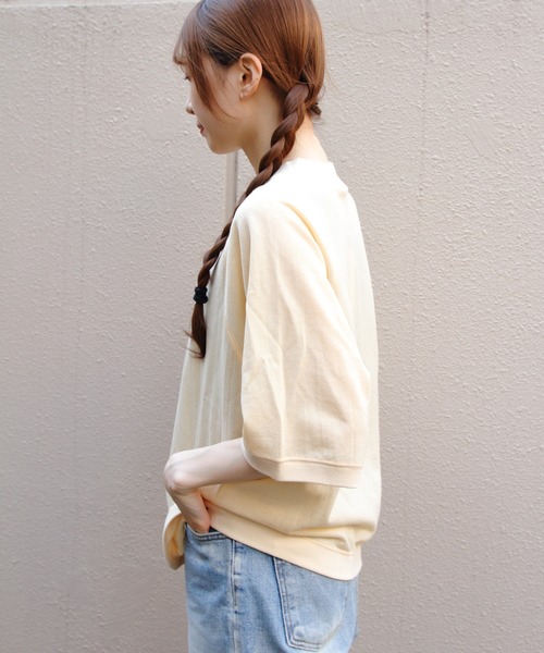 THE SHINZONE（ザ　シンゾーン）の「THE SHINZONE/シンゾーン　シアーハーフスリーブスウェットシャツ　SHEER HALFSLEEVES SWEAT SHIRT　25MMSCU08（Tシャツ/カットソー・レディース・チャコールグレー/ターコイズブルー/イエロー/レッド・FREE）」の9枚目の写真