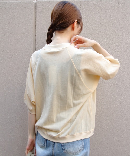 THE SHINZONE（ザ　シンゾーン）の「THE SHINZONE/シンゾーン　シアーハーフスリーブスウェットシャツ　SHEER HALFSLEEVES SWEAT SHIRT　25MMSCU08（Tシャツ/カットソー・レディース・チャコールグレー/ターコイズブルー/イエロー/レッド・FREE）」の10枚目の写真