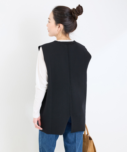 B.C STOCK(ベーセーストック)の「《追加》【WEB限定】ミラノリブベスト(ベスト・レディース・グレー/ブラック・FREE)」の9枚目の写真