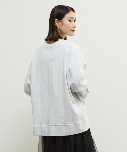 SOFFITTO（ソフィット）の「「Soffitto」ピスネーム付きピグメント加工スウェット（スウェット・レディース・トップグレー/チャコールグレー/ピンク・FREE）」の5枚目の写真