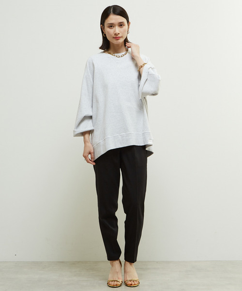 SOFFITTO（ソフィット）の「「Soffitto」ピスネーム付きピグメント加工スウェット（スウェット・レディース・トップグレー/チャコールグレー/ピンク・FREE）」の13枚目の写真