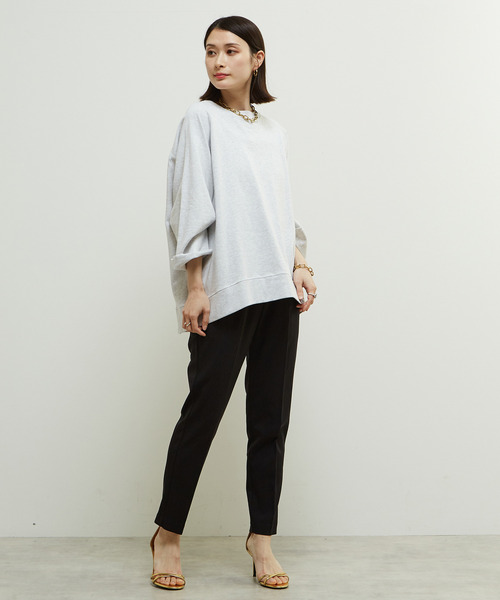 SOFFITTO（ソフィット）の「「Soffitto」ピスネーム付きピグメント加工スウェット（スウェット・レディース・トップグレー/チャコールグレー/ピンク・FREE）」の14枚目の写真