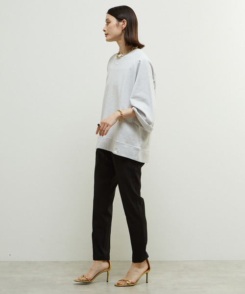 SOFFITTO（ソフィット）の「「Soffitto」ピスネーム付きピグメント加工スウェット（スウェット・レディース・トップグレー/チャコールグレー/ピンク・FREE）」の15枚目の写真