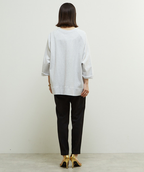 SOFFITTO（ソフィット）の「「Soffitto」ピスネーム付きピグメント加工スウェット（スウェット・レディース・トップグレー/チャコールグレー/ピンク・FREE）」の16枚目の写真