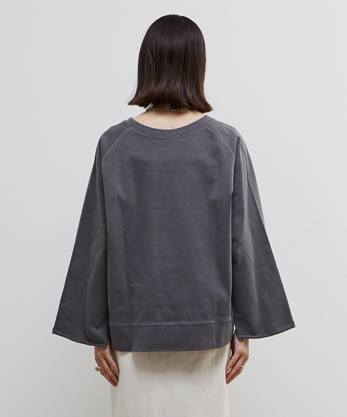 SOFFITTO（ソフィット）の「「Soffitto」ピスネーム付きピグメント加工スウェット（スウェット・レディース・トップグレー/チャコールグレー/ピンク・FREE）」の21枚目の写真