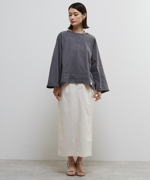 SOFFITTO（ソフィット）の「「Soffitto」ピスネーム付きピグメント加工スウェット（スウェット・レディース・トップグレー/チャコールグレー/ピンク・FREE）」の22枚目の写真