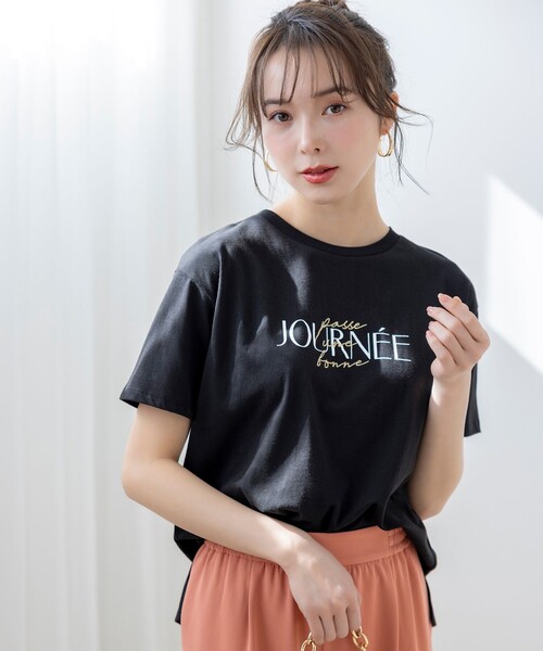 ANY SIS（エニィスィス）の「【洗える】アソートロゴ Tシャツ（Tシャツ/カットソー・レディース・ホワイト系/ホワイト系2/ホワイト系1/ブラック系/ブラック系1/ブラック系2・4）」の5枚目の写真