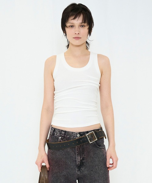 セール】TUCK RIB TANK TOP（タンクトップ）｜VIAVANDA（ヴィア