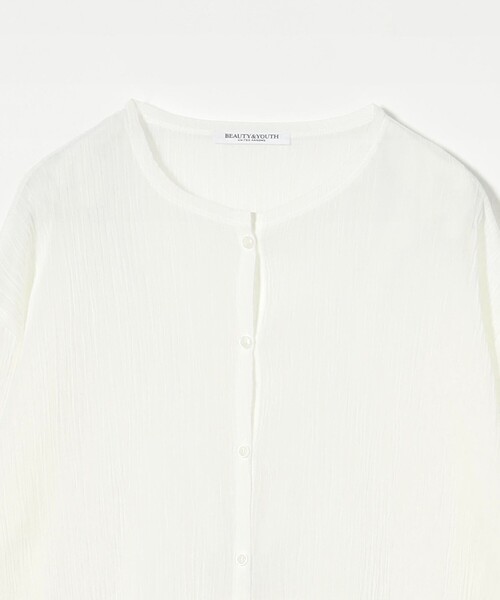 BEAUTY&YOUTH UNITED ARROWS（ビューティーアンドユースユナイテッドアローズ）の「クレープ クルーネックカーディガン（カーディガン/ボレロ・レディース・ライトグレー/オフホワイト/ブラック/オレンジ・FREE）」の17枚目の写真