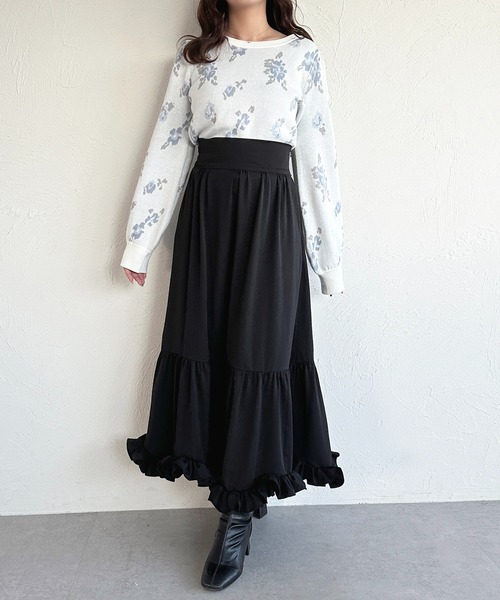 apres jour(アプレジュール)の「花柄ニットプルオーバー(ニット/セーター・レディース・ブラック系その他/グリーン系その他/ブルー系その他・フリー/X-LARGE)」の14枚目の写真