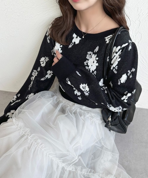 apres jour(アプレジュール)の「花柄ニットプルオーバー(ニット/セーター・レディース・ブラック系その他/グリーン系その他/ブルー系その他・フリー/X-LARGE)」の19枚目の写真
