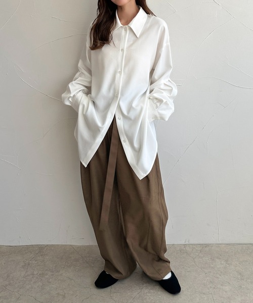 apres jour clair（アプレジュールクレア）の「【apres jour clair】コクーンスリーブラメストライプシャツ（シャツ/ブラウス・レディース・オフホワイト/ブルー/イエロー・X-LARGE/フリー）」の22枚目の写真