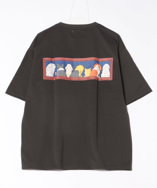 CORISCO(コリスコ)の「アニマル晩餐柄Tシャツ(M1)(Tシャツ/カットソー・メンズ・ホワイト系1/ホワイト系2/グレー系2/ブラック系2/キナリ/ブラック系1/グレー系1/オートミール・MEDIUM/LARGE/X-LARGE)」の13枚目の写真