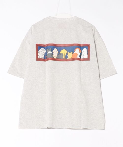 CORISCO(コリスコ)の「アニマル晩餐柄Tシャツ(M1)(Tシャツ/カットソー・メンズ・ホワイト系1/ホワイト系2/グレー系2/ブラック系2/キナリ/ブラック系1/グレー系1/オートミール・MEDIUM/LARGE/X-LARGE)」の11枚目の写真