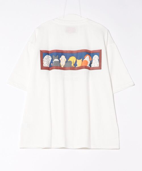 CORISCO(コリスコ)の「アニマル晩餐柄Tシャツ(M1)(Tシャツ/カットソー・メンズ・ホワイト系1/ホワイト系2/グレー系2/ブラック系2/キナリ/ブラック系1/グレー系1/オートミール・MEDIUM/LARGE/X-LARGE)」の9枚目の写真