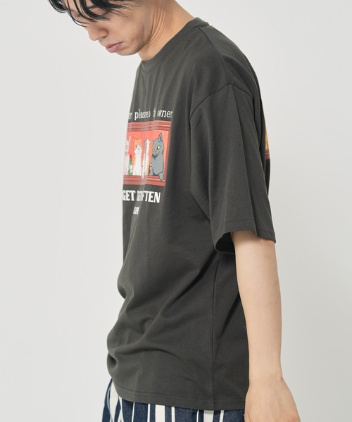 CORISCO(コリスコ)の「アニマル晩餐柄Tシャツ(M1)(Tシャツ/カットソー・メンズ・ホワイト系1/ホワイト系2/グレー系2/ブラック系2/キナリ/ブラック系1/グレー系1/オートミール・MEDIUM/LARGE/X-LARGE)」の20枚目の写真