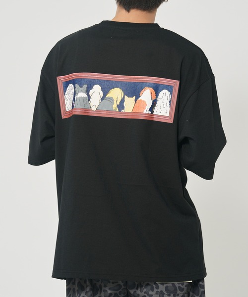 CORISCO(コリスコ)の「アニマル晩餐柄Tシャツ(M1)(Tシャツ/カットソー・メンズ・ホワイト系1/ホワイト系2/グレー系2/ブラック系2/キナリ/ブラック系1/グレー系1/オートミール・MEDIUM/LARGE/X-LARGE)」の18枚目の写真