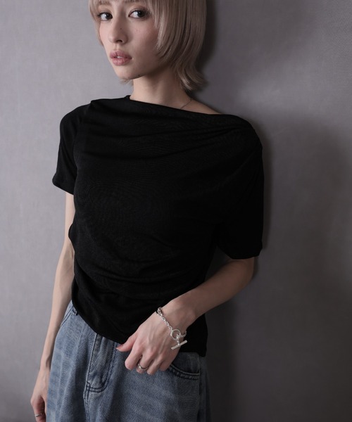 セール】シアードレープカットソー（Tシャツ/カットソー
