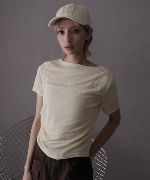 セール】シアードレープカットソー（Tシャツ/カットソー