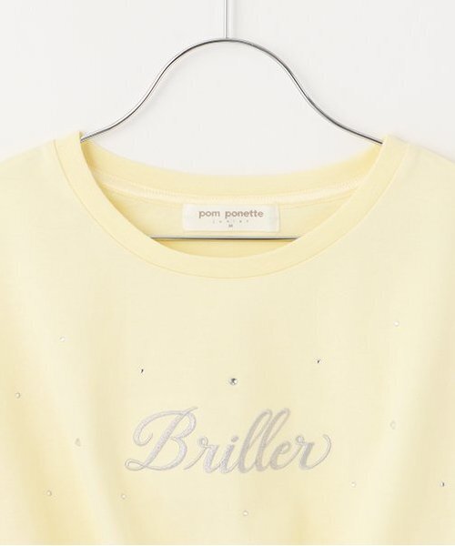 pom ponette junior(ポンポネットジュニア)の「前結びロゴTシャツ(Tシャツ/カットソー・キッズ・レモンイエロー/ホワイト・L:160cm/M:150cm)」の10枚目の写真