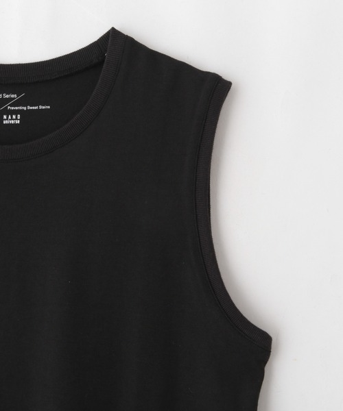 NANO universe（ナノユニバース）の「Anti Soaked(R) 汗染み防止ノースリーブTシャツ（Tシャツ/カットソー・レディース・ホワイト/ブラック/カーキ/チャコール・S/M）」の17枚目の写真