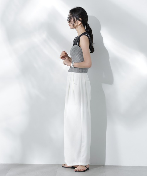 NANO universe（ナノユニバース）の「Anti Soaked(R) 汗染み防止ノースリーブTシャツ（Tシャツ/カットソー・レディース・ホワイト/ブラック/カーキ/チャコール・S/M）」の10枚目の写真