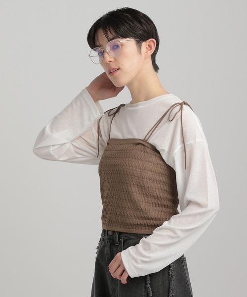 GEORGE'S(ジョージズ)の「カワリアミキャミ(キャミソール・レディース・ブラウン/ブラック・MEDIUM)」の16枚目の写真