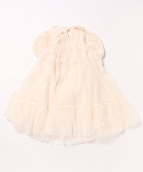 aimoha（アイモハ）の「【aimoha-KIDS-】キッズ　チュールパフスリーブドレス (SS)（ワンピース・キッズ・ライトベージュ/グレー・120/130/140/100/110/90）」の3枚目の写真