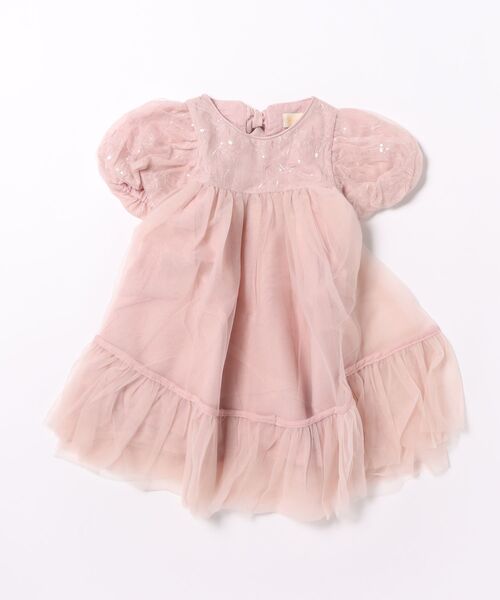 aimoha(アイモハ)の「【aimoha-KIDS-】キッズ チュールパフスリーブドレス (SS)(ワンピース・キッズ・ライトベージュ/グレー/ピンク・120/130/140/100/110/90)」の22枚目の写真