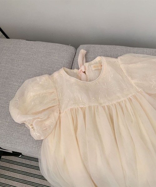 aimoha(アイモハ)の「【aimoha-KIDS-】キッズ チュールパフスリーブドレス (SS)(ワンピース・キッズ・ライトベージュ/グレー/ピンク・120/130/140/100/110/90)」の19枚目の写真