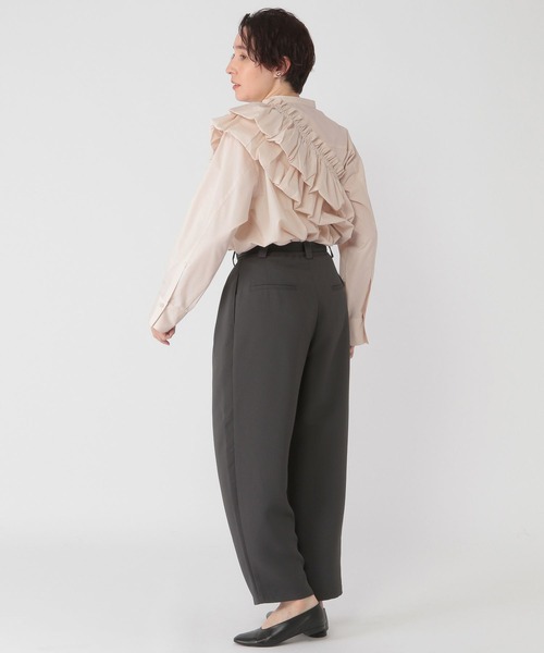 studio CLIP（スタディオクリップ）の「【daily CLIP】TRタックカーブスラックス（スラックス・レディース・ベージュ/チャコール/アイボリー・MEDIUM/LARGE）」の13枚目の写真