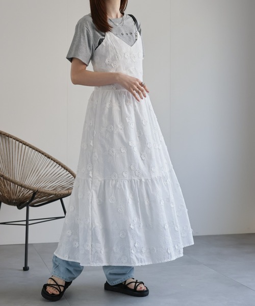 CREARE -LINO-(クレアーレリノ)の「〈レディース商品〉コットンライクレースティアードキャミワンピ(ワンピース・レディース・ホワイト系その他/ホワイト・FREE)」の21枚目の写真