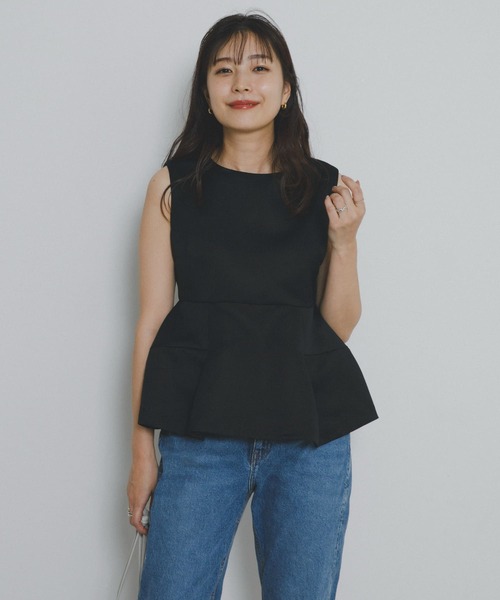 F by ROSSO（エフバイロッソ）の「F by ROSSO　サテンスリーブレスブラウス（シャツ/ブラウス・レディース・パープル系その他/ブラック・FREE）」の19枚目の写真