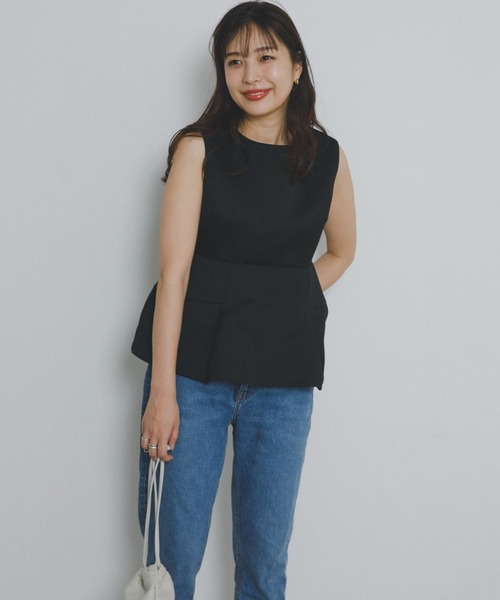 F by ROSSO（エフバイロッソ）の「F by ROSSO　サテンスリーブレスブラウス（シャツ/ブラウス・レディース・パープル系その他/ブラック・FREE）」の18枚目の写真