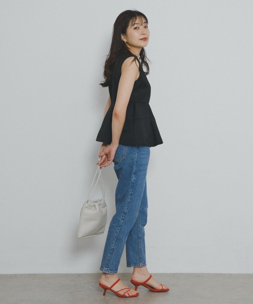 F by ROSSO（エフバイロッソ）の「F by ROSSO　サテンスリーブレスブラウス（シャツ/ブラウス・レディース・パープル系その他/ブラック・FREE）」の15枚目の写真